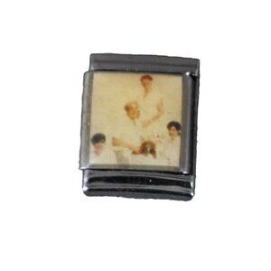 Leona "Family Photo" Stainless Steel Elastic Stretch Chain Link Italian Charm